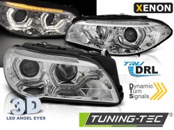 XENON HEADLIGHTS ANGEL EYES LED DRL CHROME SEQ fits BMW F10/F11 LCI 13-16