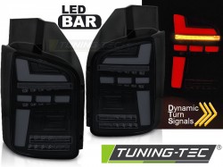 LED BAR TAIL LIGHTS BLACK SMOKE SEQ fits VW T5 10-15