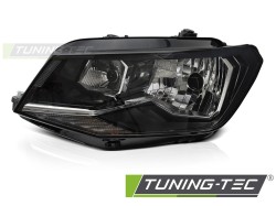 HEADLIGHT BLACK LEFT SIDE H4 TYC fits VW CADDY 15-20