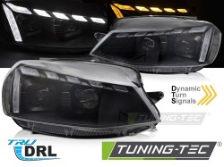 HEADLIGHTS LIGHT BLACK LED DRL SEQ fits VW GOLF 7 17-19