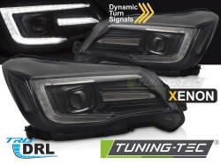 XENON HEADLIGHTS TUBE LIGHT DRL BLACK fits SUBARU FORESTER IV 13-18