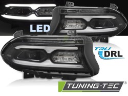 FULL LED HEADLIGHTS BLACK fits DODGE CHARGER 14-23