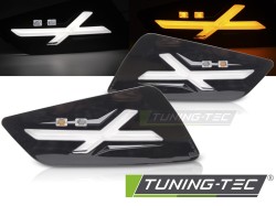 FRONT DIRECTION GLOSSY BLACK LED fits VESPA GTS / GTV 300cc