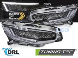 FULL LED HEADLIGHTS BLACK fits HONDA CIVIC X 16-21