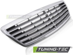 GRILLE CHROME-CARBON LOOK fits MERCEDES S-CLASS W220 02-05