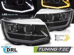 LED HEADLIGHTS TUBE LIGHT BLACK DRL SEQ fits VW T6 15-19