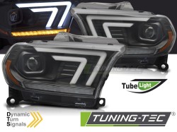 HEADLIGHTS BLACK TUBE SEQ fits DODGE DURANGO 10-13 