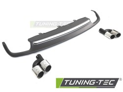DIFFUSOR TWIN OUTLET SILVER SPORT S STYLE fits AUDI A6 C7 11-14