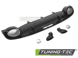 DIFFUSOR TWIN OUTLET GLOSSY BLACK SPORT STYLE fits AUDI A7 C7 10-14