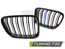 GRILLE SPORT GLOSSY BLACK TRI-COLOUR DOUBLE BAR fits BMW X1 E84 09-14