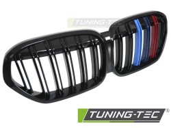 GRILLE SPORT GLOSSY BLACK TRI-COLOUR DOUBLE BAR fits BMW X1 F48 LCI 20-22