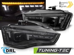 HALOGEN HEADLIGHTS LED BLACK SEQ fits AUDI A5 11-16