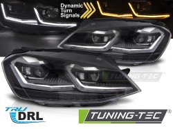 LED HEADLIGHTS SILVER SEQ DRL fits VW GOLF VII 13-17