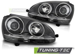 HEADLIGHTS BLACK H7 / HID fits VW GOLF V 03-09