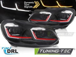 HEADLIGHTS RED LINE LED SEQ DRL fits VW GOLF VI 08-12