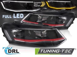 HEADLIGHTS FULL LED RED DRL SEQ fits VW POLO 6R 09-17